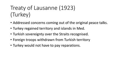 Der Vertrag von Lausanne;  Türkische Souveränität und die Neuordnung des Nahen Ostens nach dem Ersten Weltkrieg